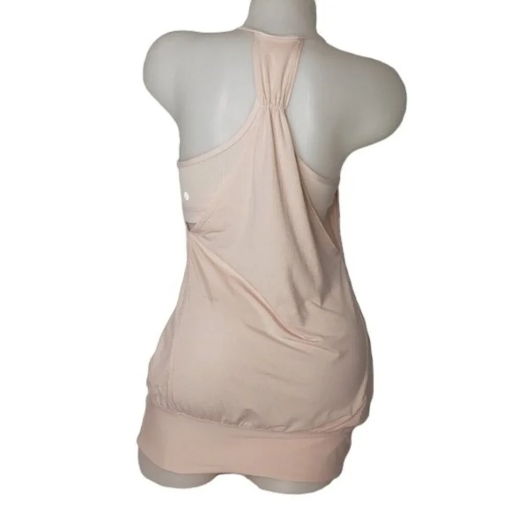 Lululemon No Limits Tank Top Built in Bra Light Peachy Pink Size 6